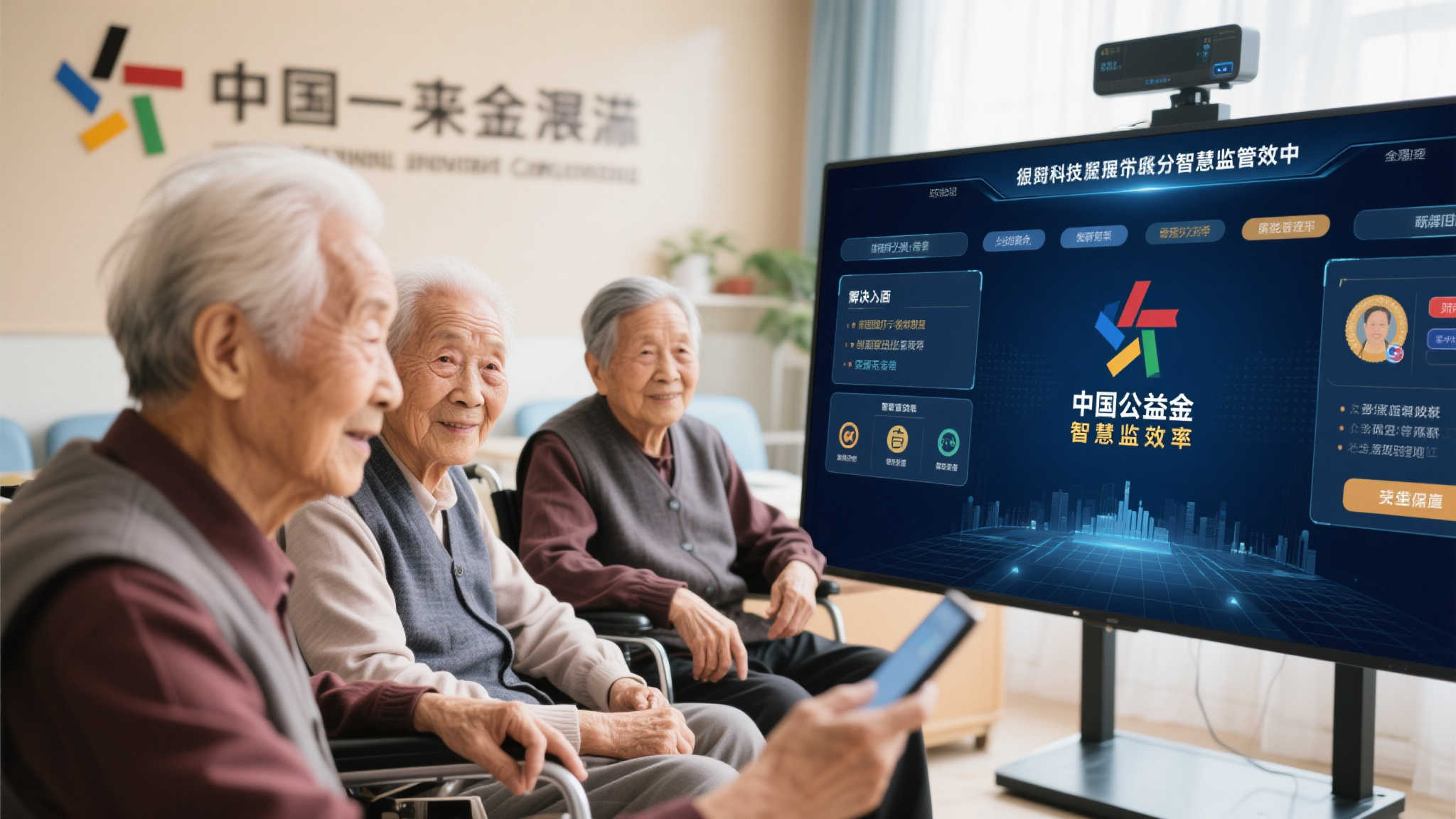 智慧监管赋能养老机构,福彩公益金暖心支持 随着科技的发展和人口结构变化,中国迎来了