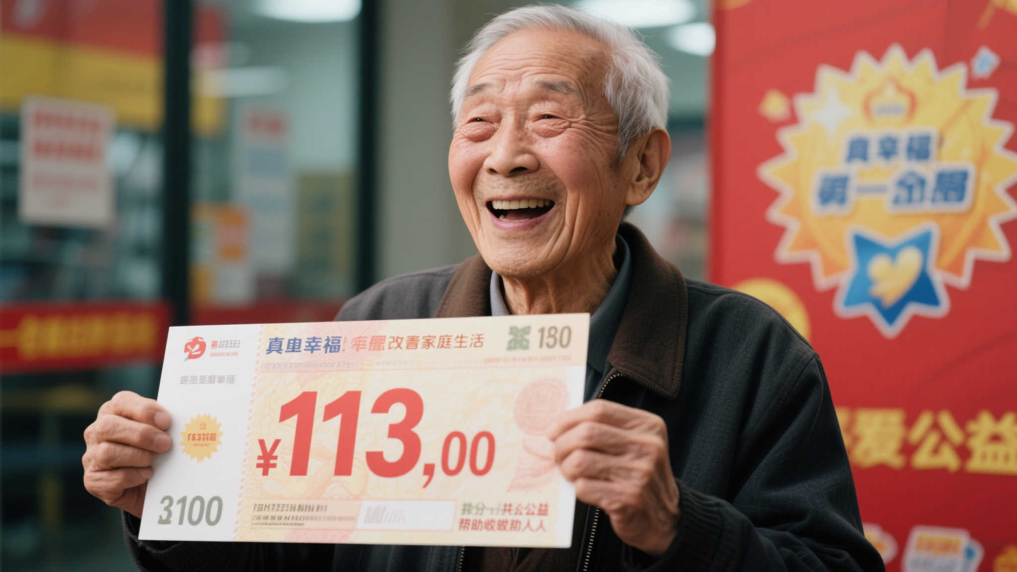 老彩民时隔十余年再战七乐彩,喜获113万大奖 得知自己中得113万大奖后,这位老人的反