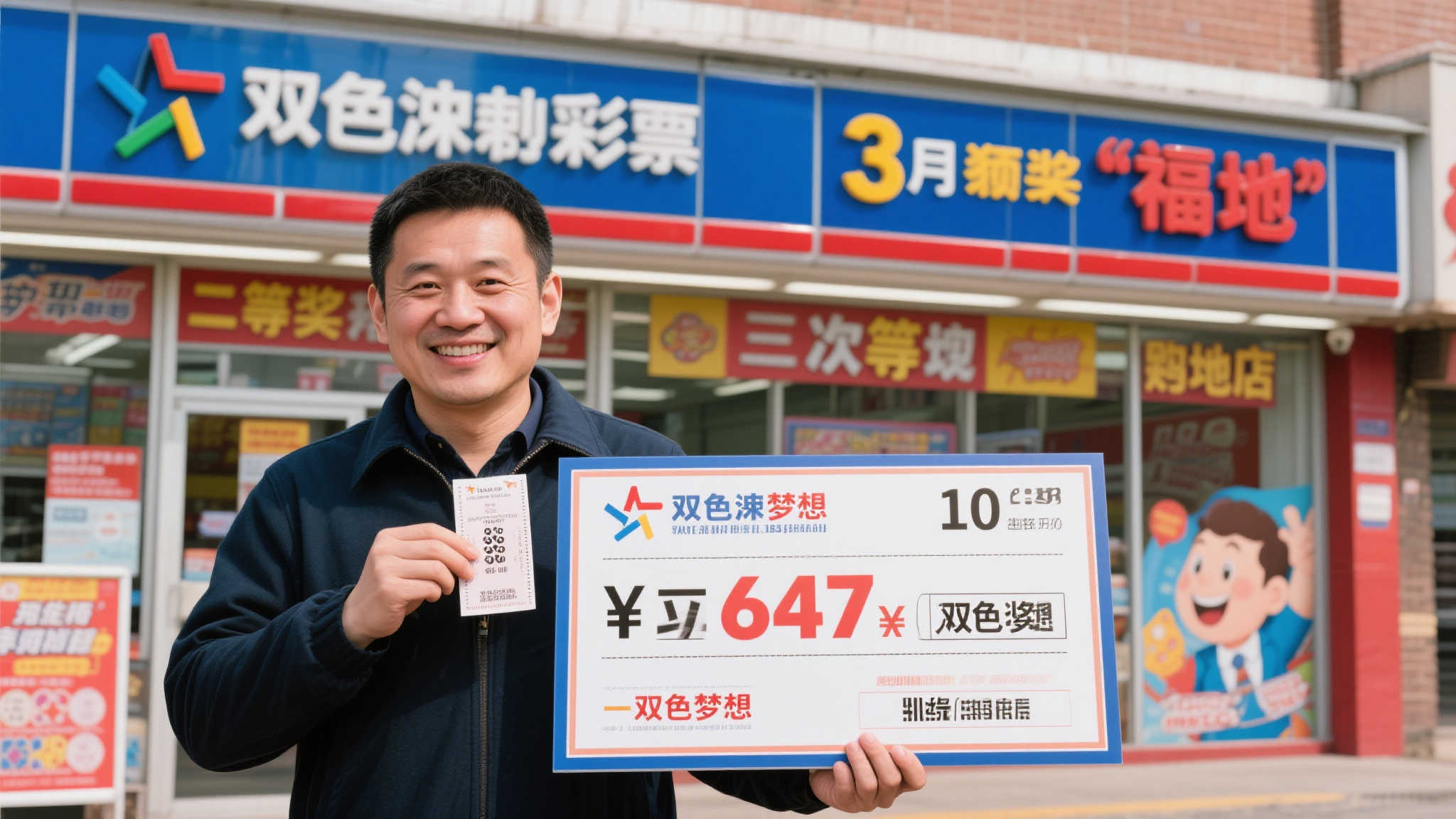 男子仅花10元喜获双色球647万巨奖,彩站3月刚摘二等奖 生活中总有一些令人惊喜的瞬间,而彩票无疑