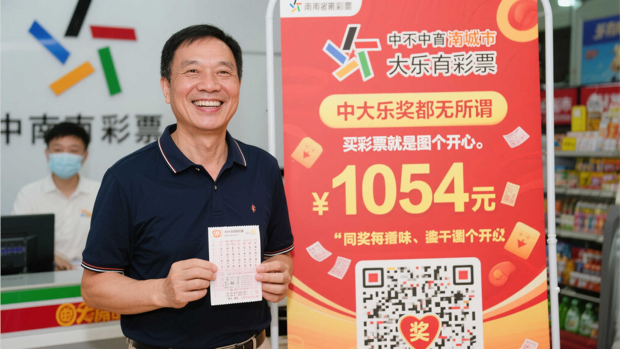 这位幸运的中奖者来自某南方城市，他在兑奖