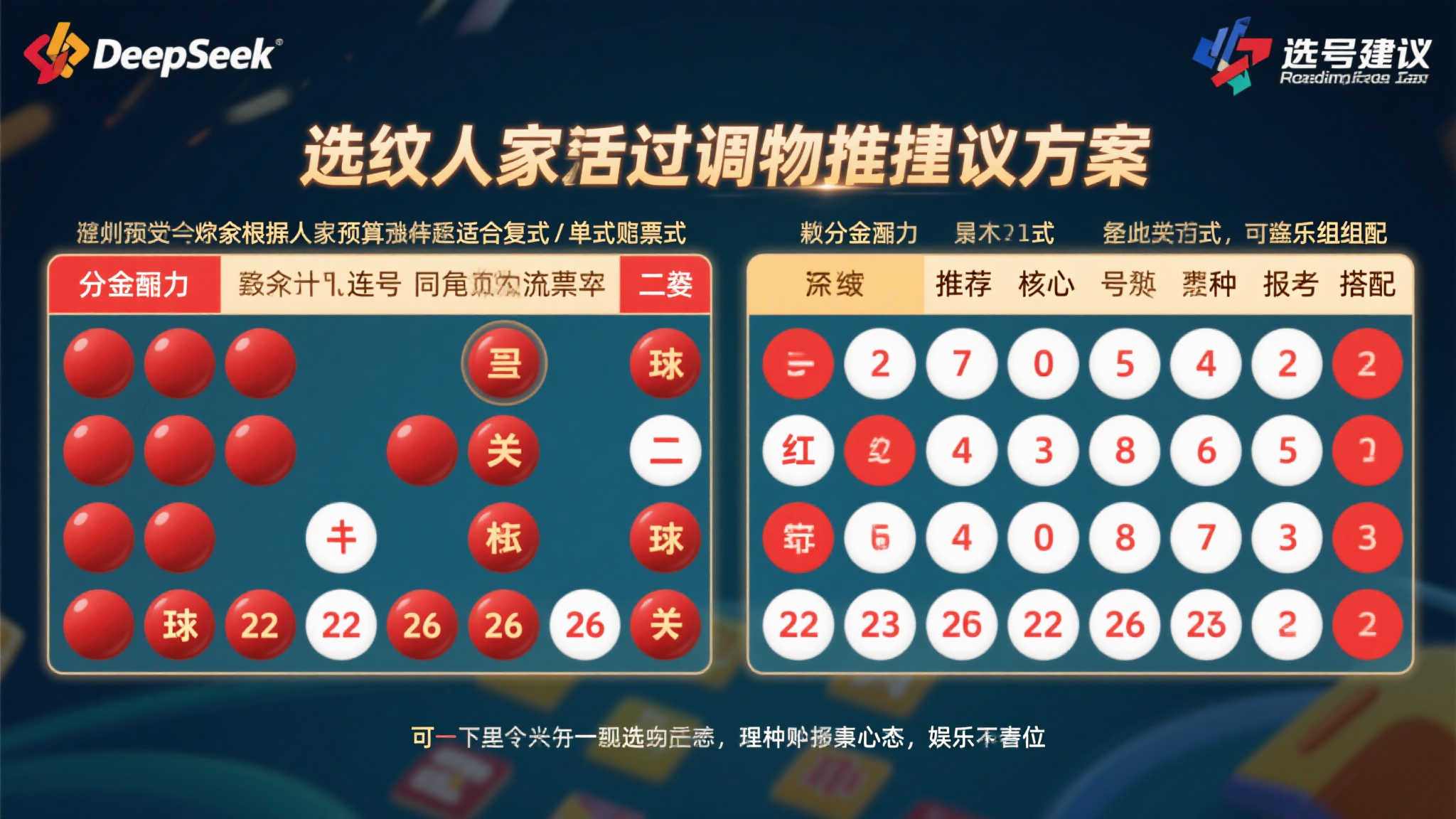 DeepSeek“双色球”彩票选号指南:第25-054期推荐 DeepSeek“双色球”彩票选号指南:第25-054期推荐